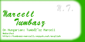 marcell tumbasz business card